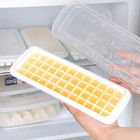 INOMATA Japanese Imported Ice Cube Tray with Lid, Household Square Ice Mold for Crushed Ice and Freezing