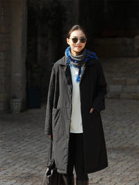 Zhouzhou Wool Blend Tassel Triangle Scarf Shawl for Women - Vintage Style Knitted Winter Fashion