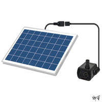 Solar Powered Pond Fountain Pump Aerator for Small Fish Tanks, High Power for Zoos, Flowing Water, Fish Ponds, and Farms
