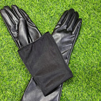 Women's 50cm Extra Long Touchscreen Gloves Over-Elbow Warm Winter Fleece Lined Arm Sleeves
