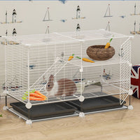 Large Indoor Rabbit Cage with Toilet and Automatic Waste Removal for Breeding and Pet Rabbits