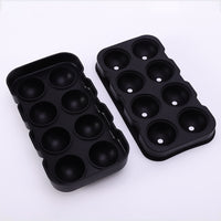 Silicone 8-Cavity Ice Ball Maker with Funnel for Whiskey Cocktails
