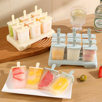 9-Grid Ice Cream Pop Mold with Lid for DIY Frozen Treats