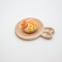 Miniature Dollhouse Food Props Fruit Pie Set for 1:6 and OB11 Dolls