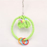 Parrot Chew Toy Ring Swing for Bird Cages - Climbing Rope for Budgies, Lovebirds, Cockatiels