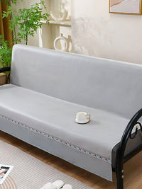Ice Silk Folding Sofa Mat Simple Solid Color Non-slip Summer Cooling Mat Sofa Cover Cushion