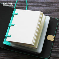 A8 Mini 3-Hole Loose Leaf Pocket Notebook Refills and Card Holders for Travel Journals