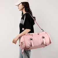 Unisex Large Capacity Travel Duffel Bag with Wet/Dry Separation and Shoulder Straps
