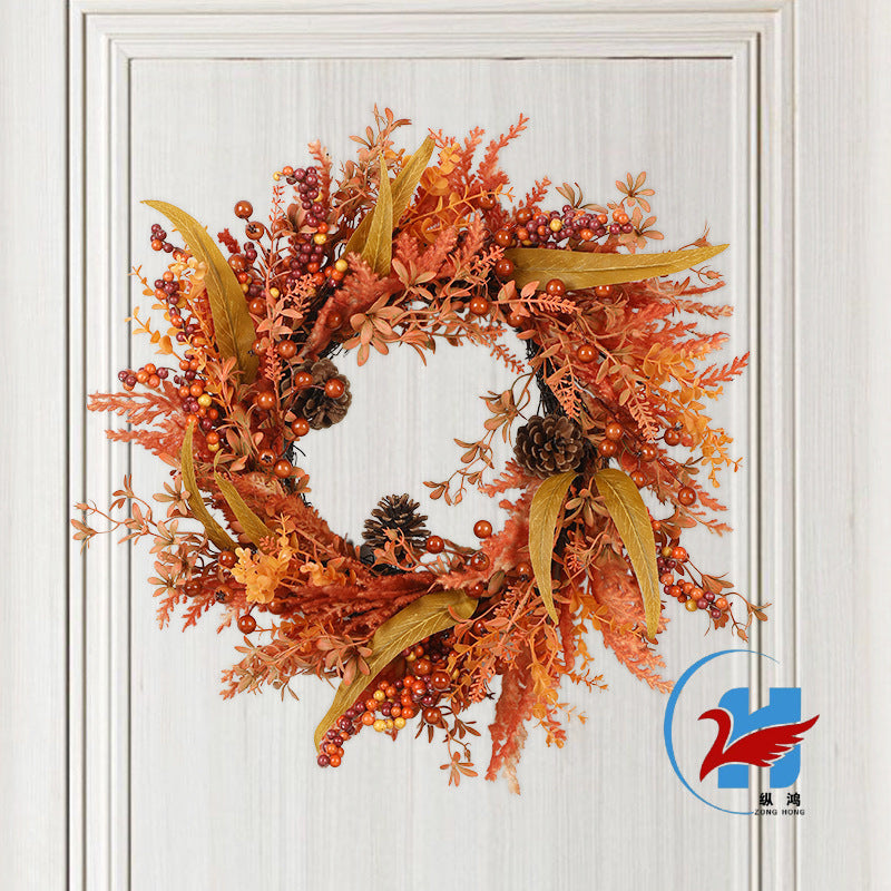 Autumn Berry Eucalyptus Wreath for Halloween & Fall Decor