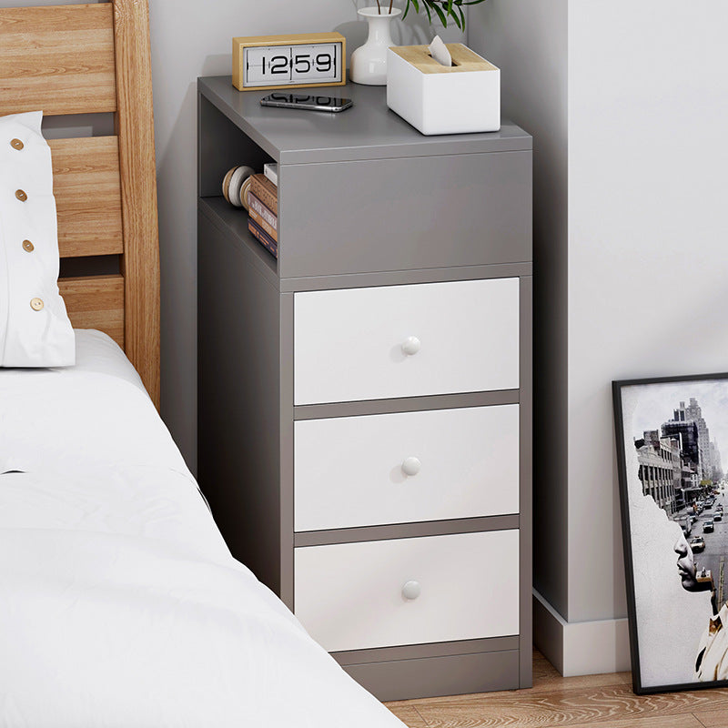 Ultra-Narrow Modern Nightstand with Storage for Small Spaces
