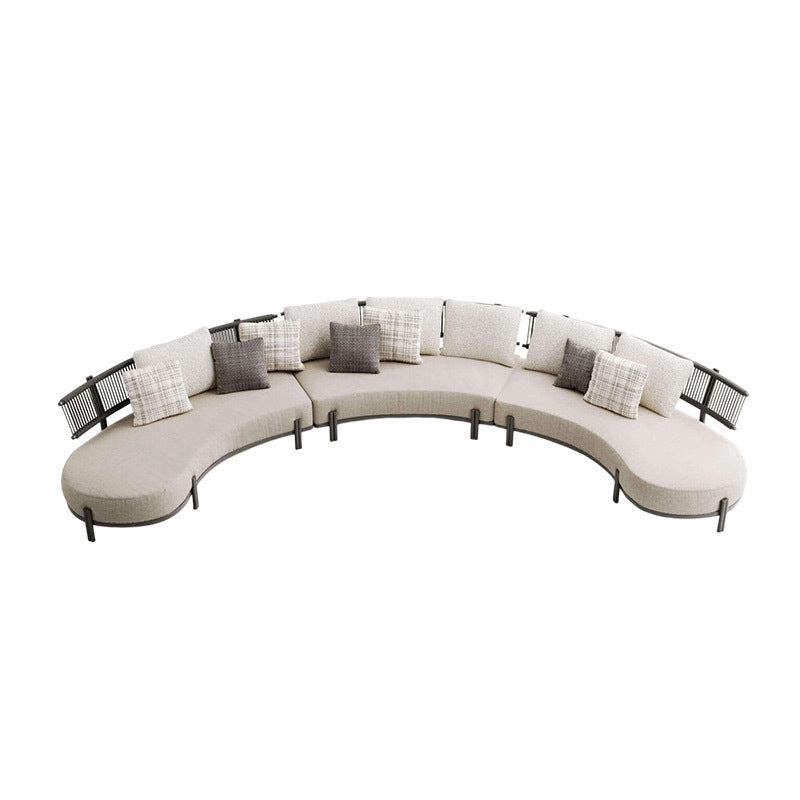 Outdoor Rattan Sofa Garden Courtyard Waterproof Sunscreen Rattan Furniture Hotel Villa Living Room Balcony Rattan Art Leisure Sofa