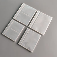 A5 7-Hole Mushroom Hole Clear 4-Pocket Pages for 3-inch Cards