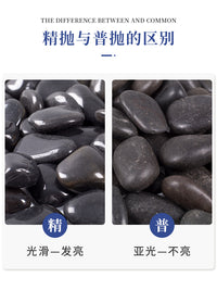 Black Polished Pebble Stones for Garden Landscaping and Paving