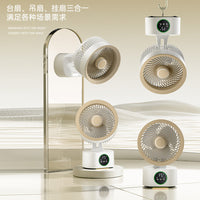 Smart Voice Control USB Rechargeable Oscillating Desk Fan with Remote and Timer