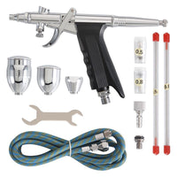 116B Airbrush Kit with Quiet Mini Air Compressor for Furniture Repair, Model Painting, and Leather Dyeing