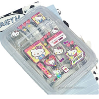 Clear Flip-Top Storage Box for Small Cards, Desktop Organizer, Dustproof Plastic Case for OPP Bags & Handbooks