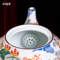 Kisen Japanese Ceramic Teapot and Teacup Set for Home Tea Ceremony