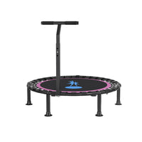 Foldable 40-Inch Trampoline with Handrail for Kids and Adults, Indoor Fitness Rebounder