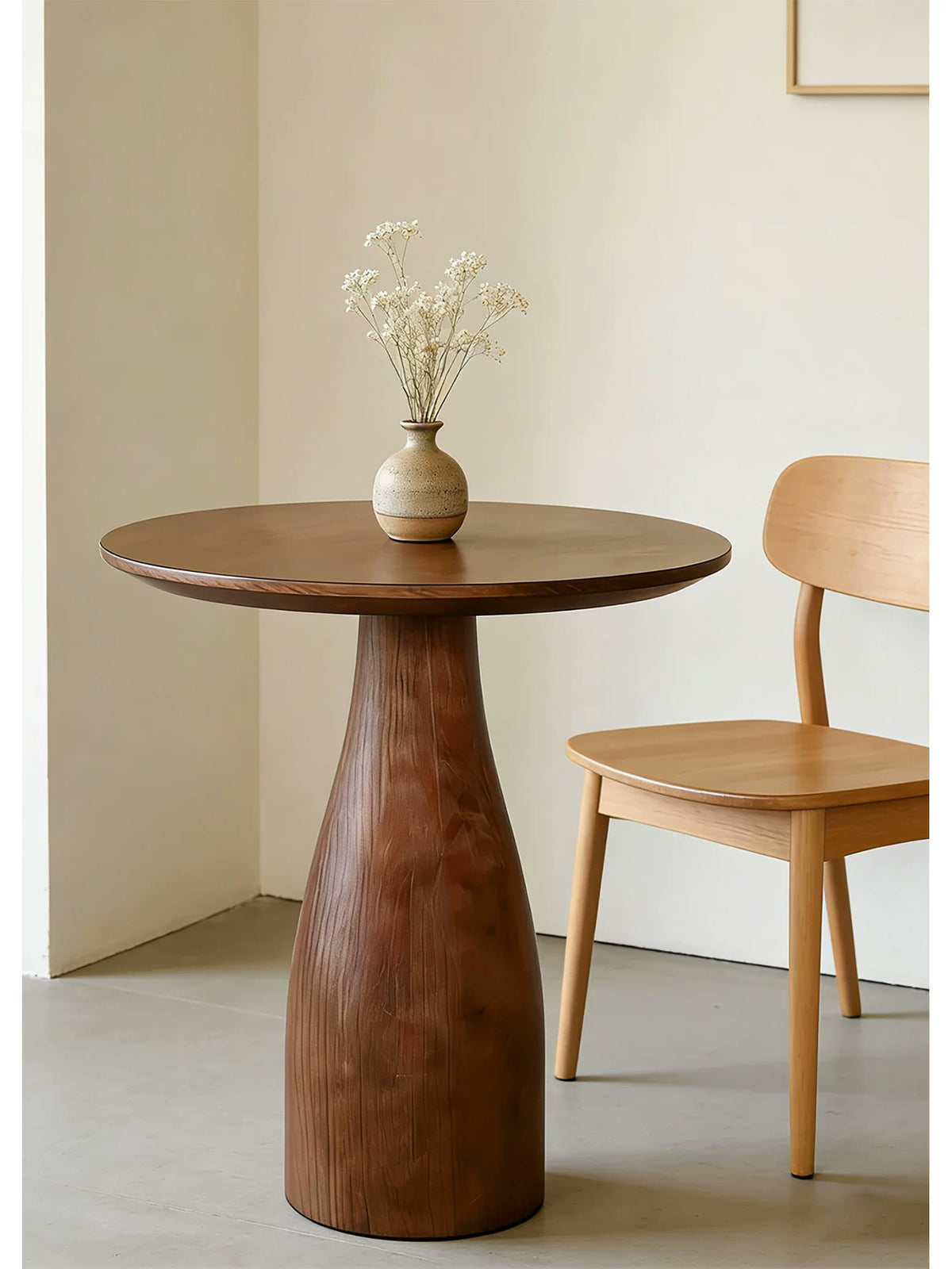 Nordic Solid Wood Round Side Table Coffee Table for Living Room Balcony
