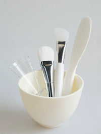 Silicone Facial Mask Mixing Bowl and Brush Set with Spoon for Skincare Application