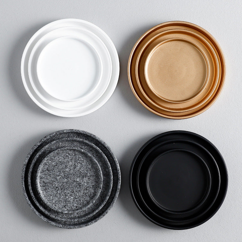 Ceramic Plant Pot Saucer Round Drip Tray for Indoor Outdoor Plants
