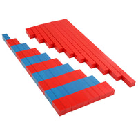 Montessori Red and Blue Number Rods Math Educational Toy for Preschoolers
