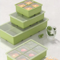 Ice Cube Tray with Lid, Small Square Ice Mold for Home Kitchen, Food-Grade Silicone Ice Maker