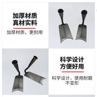 Manganese Steel Garden Hoe, Industrial Grade Forged All-Steel Hardened, Curved Handle