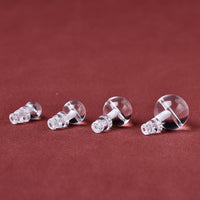Natural White Crystal Buddha Head Pagoda Beads for DIY Mala Jewelry