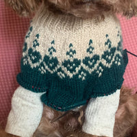 Christmas Pet Sweater for Small Dogs, Thick Knitted Warm Jacquard Pullover
