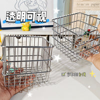 Ins Style Iron Art Storage Basket for Desktop Sundries and Cosmetics