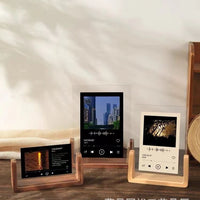 Modern U-Shaped Walnut/Beech Wood Photo Frame for Desk and Home Decor
