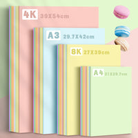 Yuanhao Macaron Color Cardstock for Art & Craft, Thick A3/A4/8K/4K, Kindergarten & School Supplies