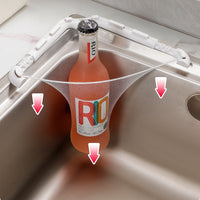 Adjustable Sink Strainer Rack with Disposable Mesh Bags for Kitchen Food Waste