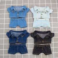 Denim Outfit for Cotton Dolls - Jacket and Pants Set