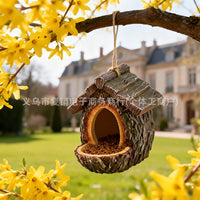 European Garden Hanging Bird Feeder House Resin Ornament