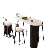 Luxury Slate Bar Table for Home Living Room Kitchen Partition Balcony Wall-mounted High Foot Table