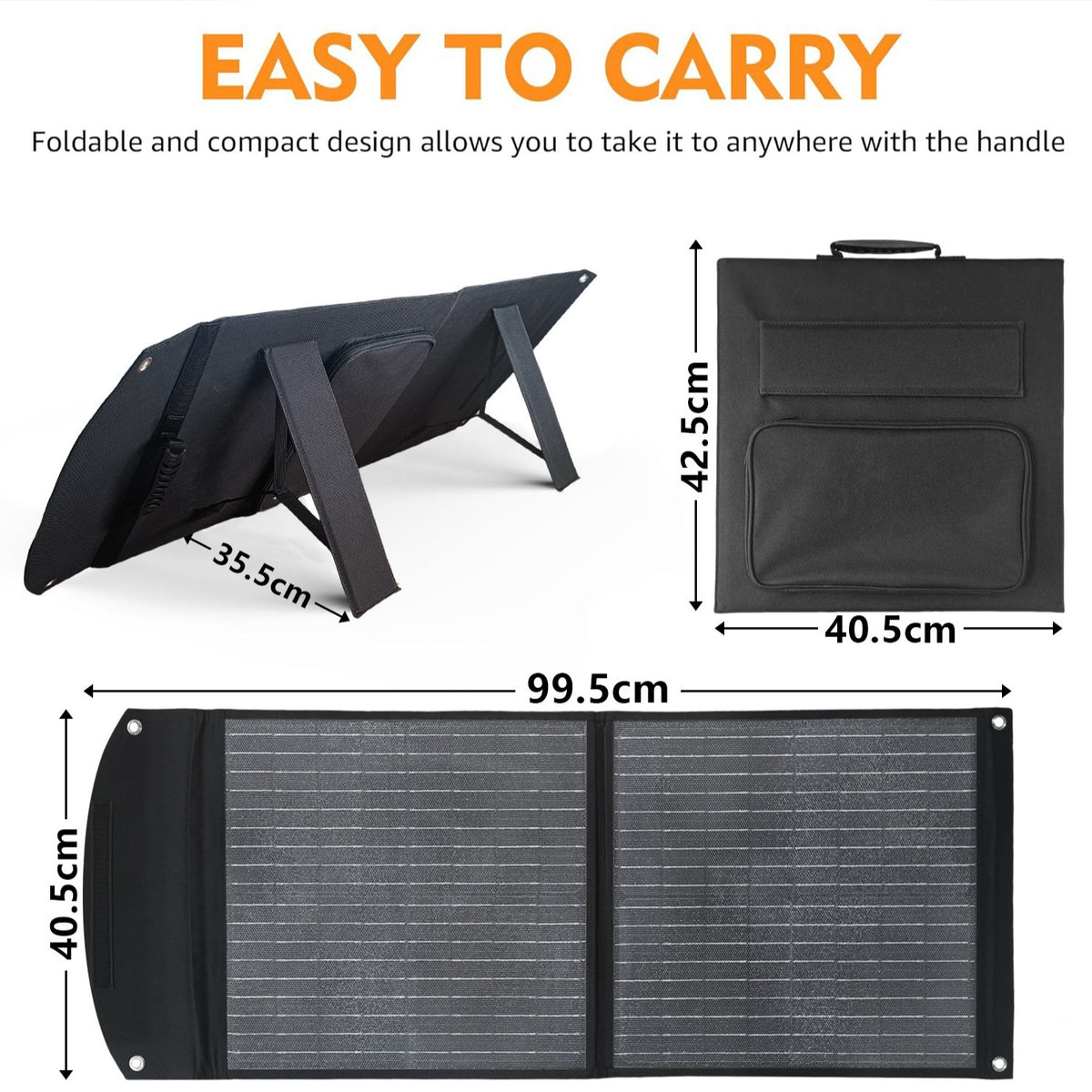 Monocrystalline Silicon Solar Panel Charger for Outdoor Emergency Phone Charging 20W/40W/60W
