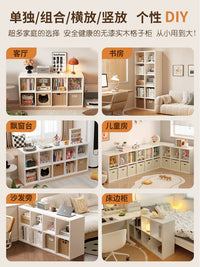 Solid Wood 8-Cube Storage Shelf Bookcase for Kids and Home, Floor Standing Display Cabinet