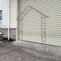 Garden Arch Trellis for Climbing Plants, Metal Rose Arbor for Outdoor Patio and Balcony