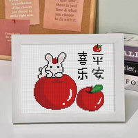 Year of the Rabbit Cross Stitch Kit for Beginners - Small Embroidery Craft for Students