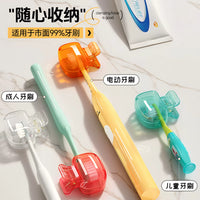 Portable Toothbrush Head Cover Set with Ventilation Holes, Dustproof Travel Toothbrush Holder Case