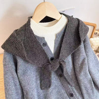 Korean Style Knitted Scarf and Hat Set for Autumn/Winter - Warm Neck Protection