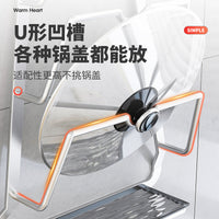 Stainless Steel Wall-Mounted Pot Lid Holder with Chopping Board Rack, Punch-Free Kitchen Organizer