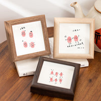 Mini Square 4-inch Fingerprint Painting Photo Frame DIY Kit for Couples & Friends