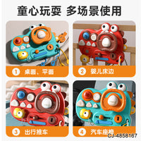 Montessori Busy Board Steering Wheel Toy for Toddlers, Multifunctional Early Learning Activity Cube for Kids