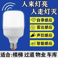 LED Motion Sensor Light Bulb for Hallways and Corridors, Sound & Light Activated