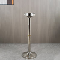 Thickened Stainless Steel Ice Bucket Stand for Commercial Bar KTV Party Events, Detachable Floor-Standing Wine Champagne Bucket Holder