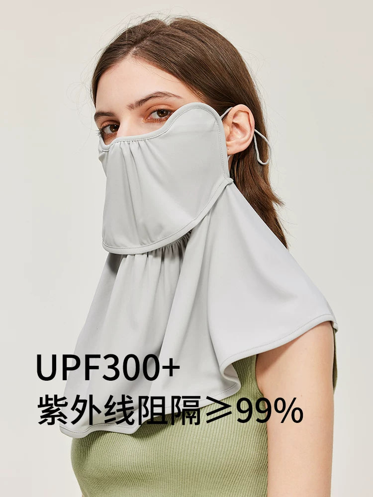UVBANANA Full Face UV Protection Sun Mask for Women, Breathable Summer Neck Guard Sunscreen Veil