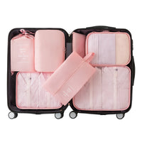 7-Piece Travel Organizer Set for Luggage, Clothes, and Shoes - Large Capacity Portable Storage Bags